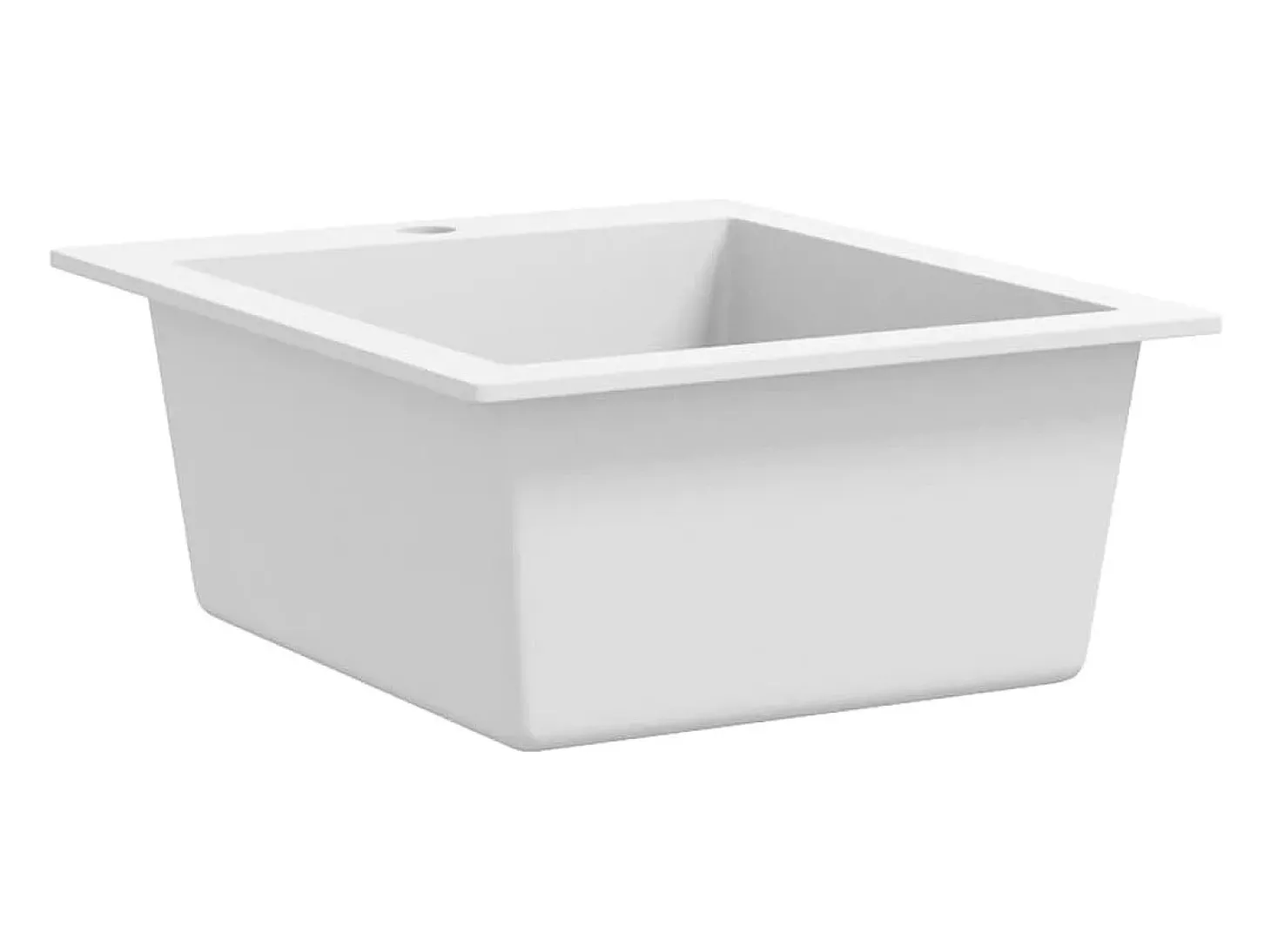 Fregadero de cocina de granito blanco crema