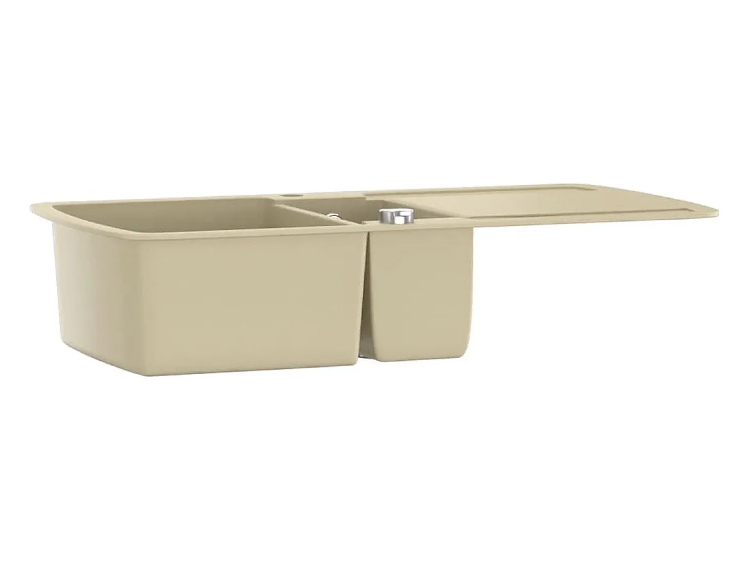 Fregadero de cocina de granito con dos senos beige ES387562