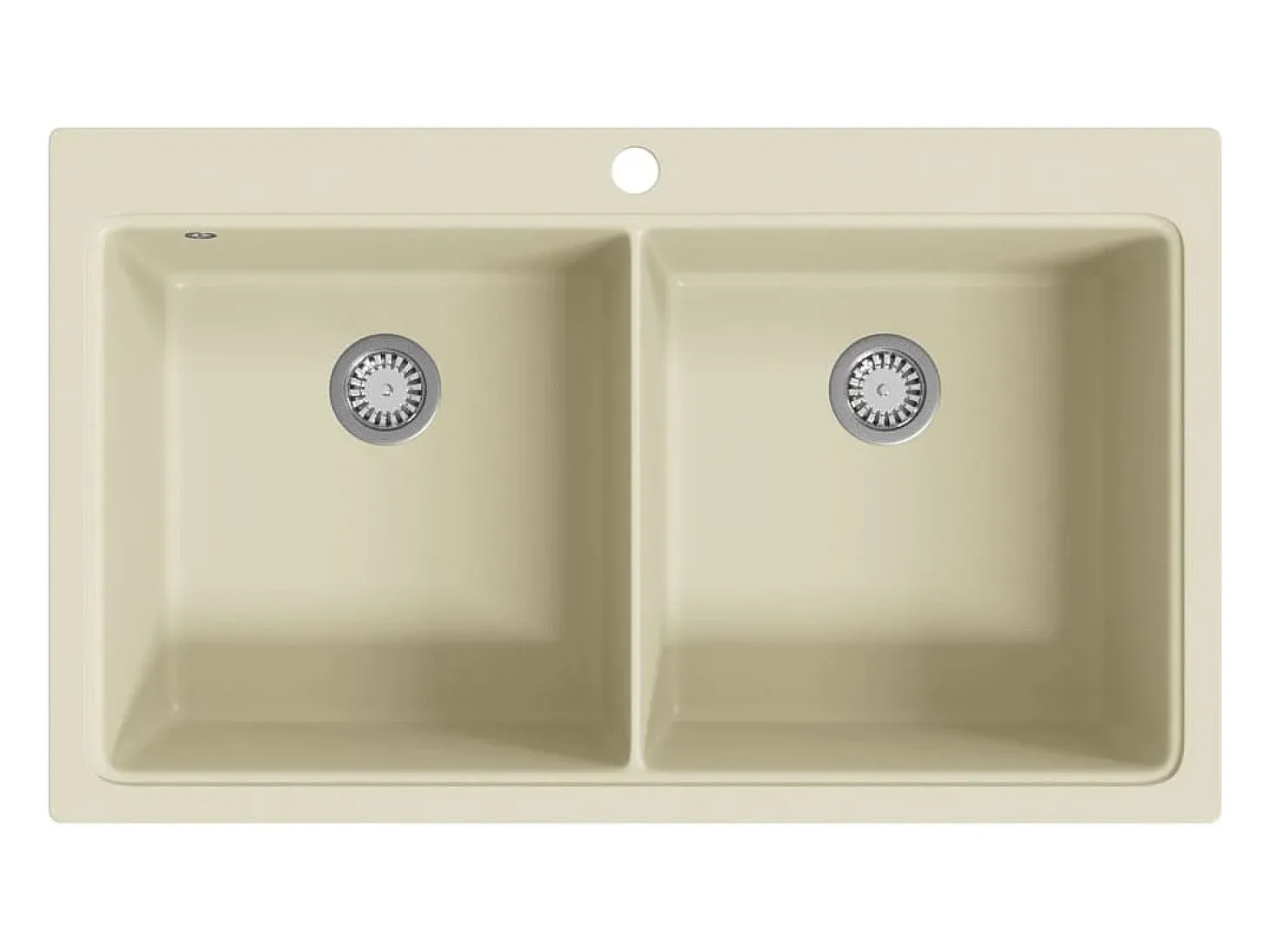 Fregadero de cocina de granito doble beige