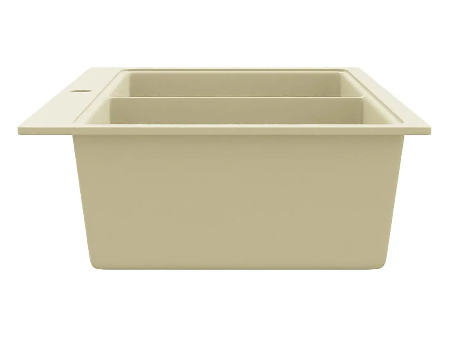 Fregadero de cocina de granito doble beige