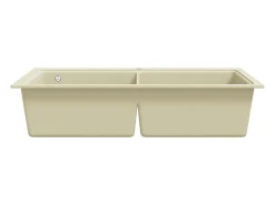 Fregadero de cocina de granito doble beige