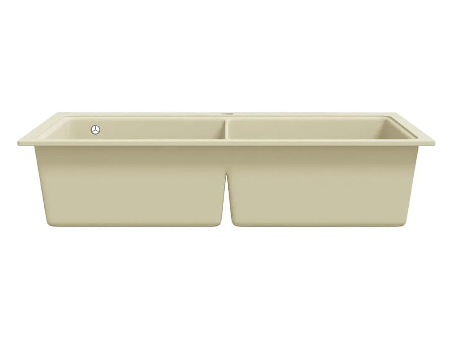 Fregadero de cocina de granito doble beige