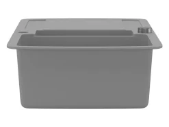 Fregadero de cocina de granito gris de dos senos