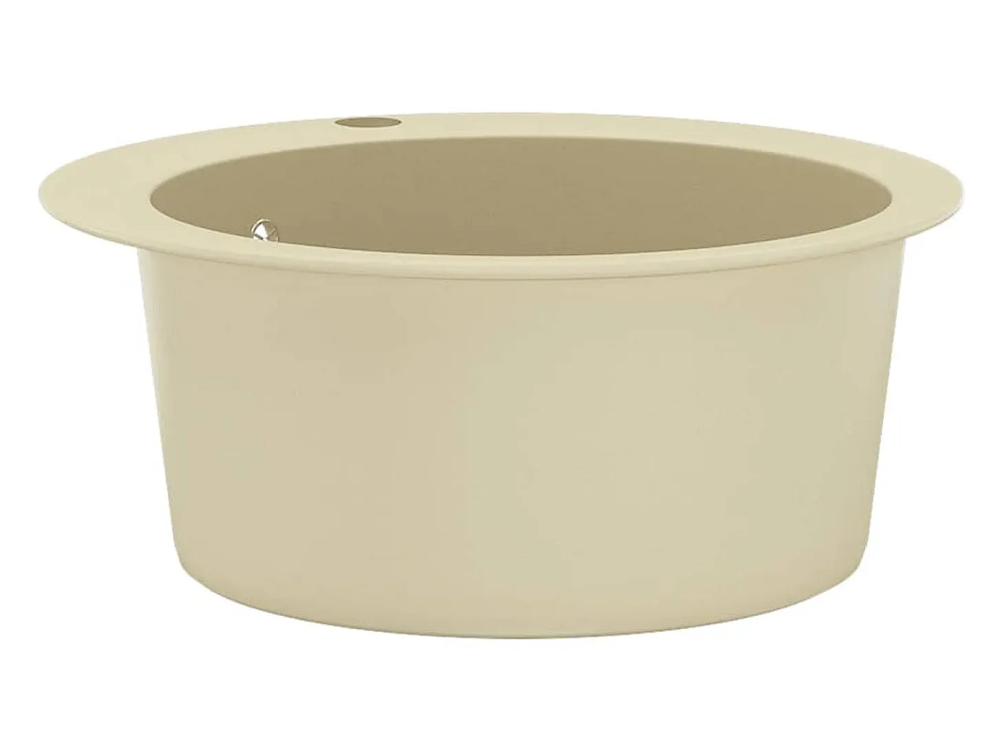 Fregadero de cocina de granito con un seno redondo beige ES604329