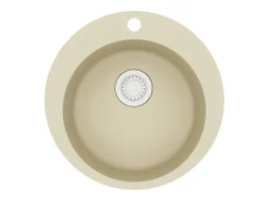 Fregadero de cocina de granito con un seno redondo beige ES604329