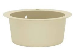 Fregadero de cocina de granito con un seno redondo beige ES604329