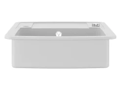 Fregadero de cocina de granito, fregadero individual, blanco