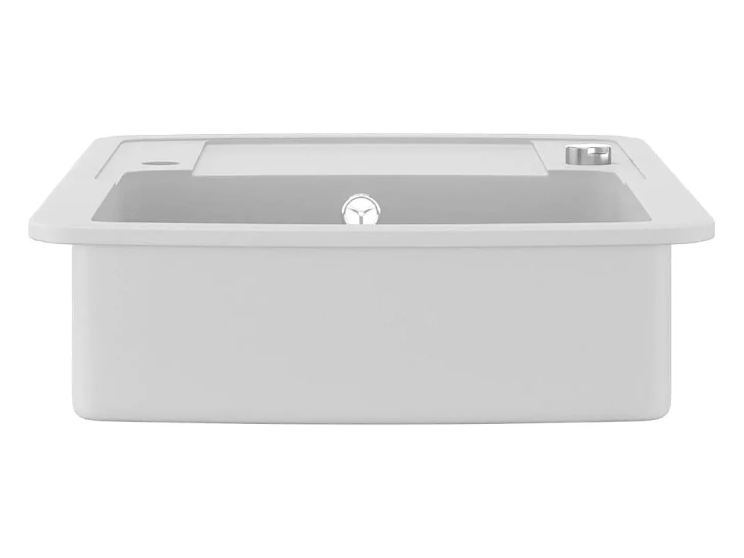 Fregadero de cocina de granito, fregadero individual, blanco