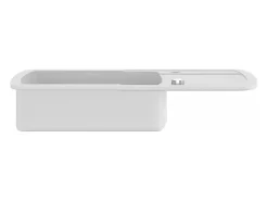 Fregadero de cocina de granito, fregadero individual, blanco