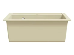 Fregadero de cocina de granito, fregadero individual, color beige