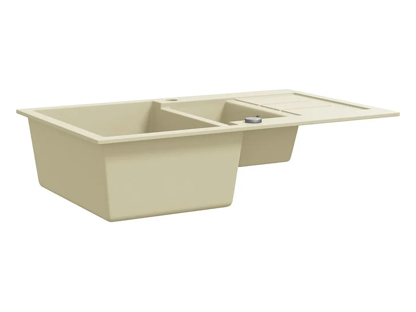 Fregadero de cocina de granito doble beige