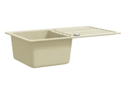 Fregadero de cocina de granito con un seno beige ES307696