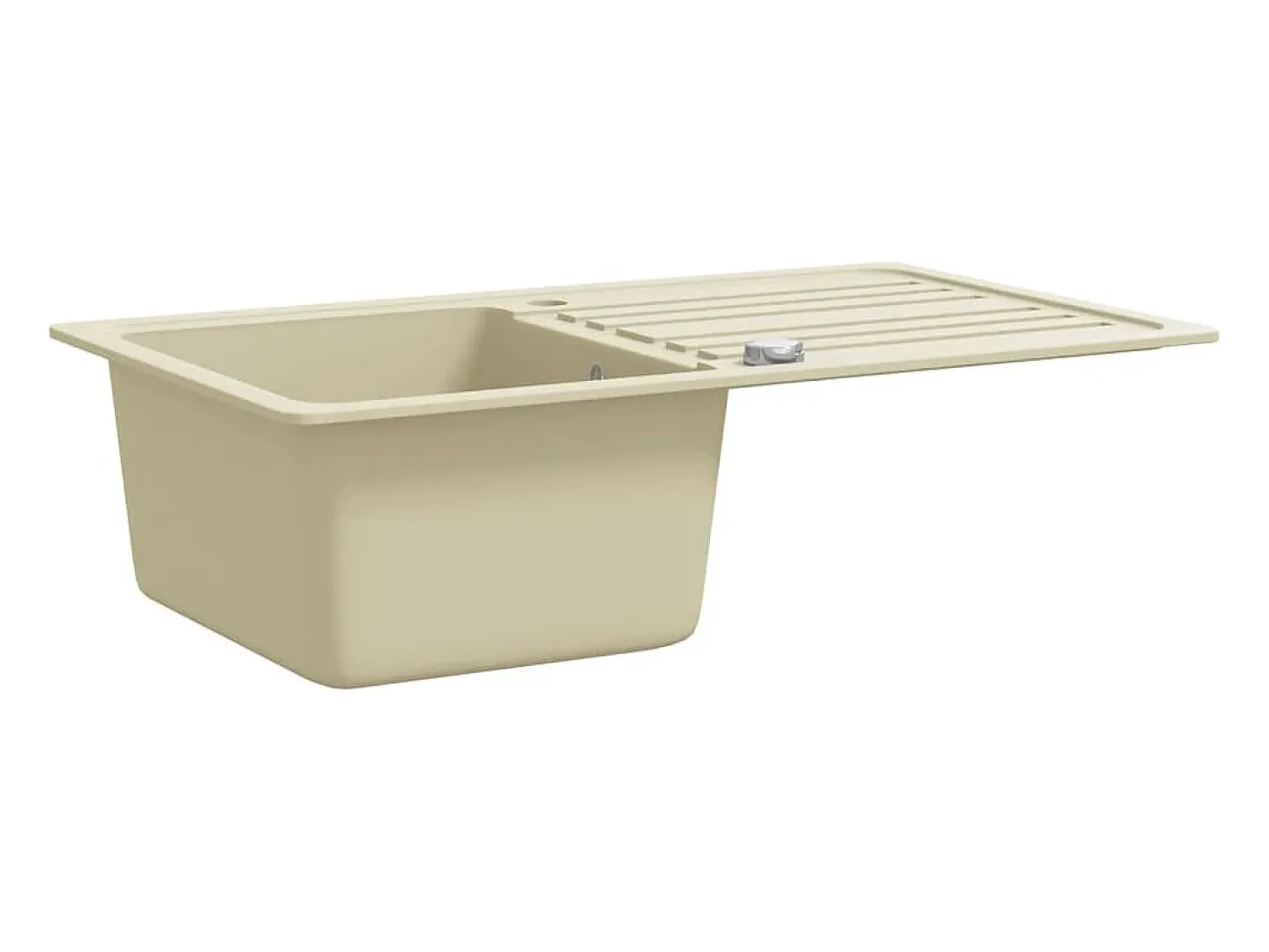 Fregadero de cocina de granito con un seno beige ES307696