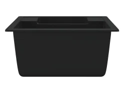 Fregadero de cocina doble seno con rebosadero granito negro ES539434