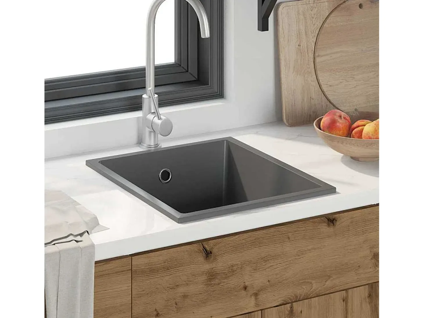 Fregadero de cocina Gris 38 x 44 x 20 cm Granito