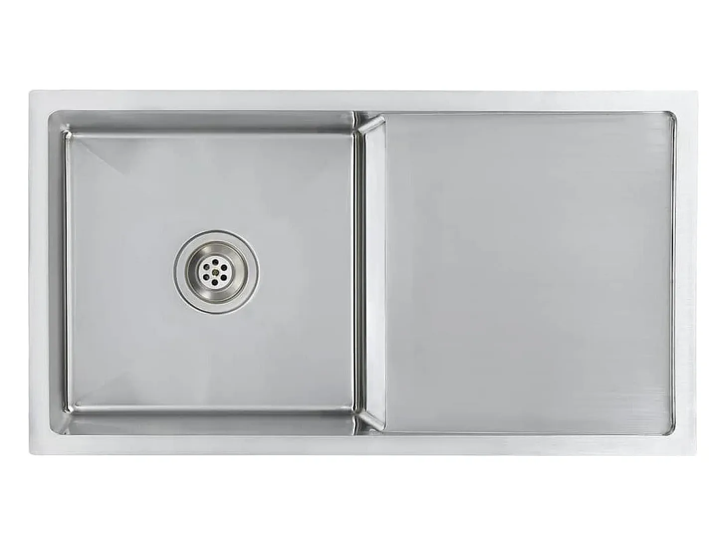Fregadero de cocina hecho a mano de acero inoxidable