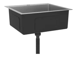 Fregadero de cocina hecho a mano de acero inoxidable