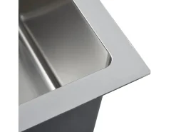Fregadero de cocina hecho a mano de acero inoxidable
