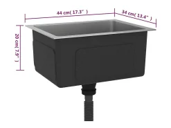 Fregadero de cocina hecho a mano de acero inoxidable