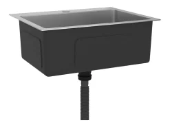Fregadero de cocina hecho a mano de acero inoxidable