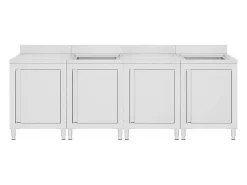 Fregadero de cocina industrial 240 x 60 x 96 cm acero inoxidable 02_0000722