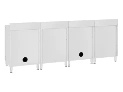 Fregadero de cocina industrial 240 x 60 x 96 cm acero inoxidable 02_0000722