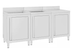 Fregadero de cocina industrial 180 x 60 x 96 cm acero inoxidable 02_0000720