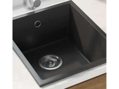 Fregadero de cocina negro 38 x 44 x 20 cm Granito