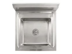 Fregadero de cocina profesional de un seno 60 x 60 cm acero inoxidable 02_0002331
