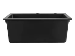 Fregadero de Cocina SucceBuy Moderno en Granito de 63,5 cm, Fregadero de Sobremesa de Cubeta Grande Simple, Cubeta Lavadora Empotrable con Múltiples Accesorios