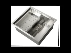 Fregadero de un seno en inox con bandeja Kenia 21,5 cm(alto) 44 cm(ancho) 44 cm(largo)