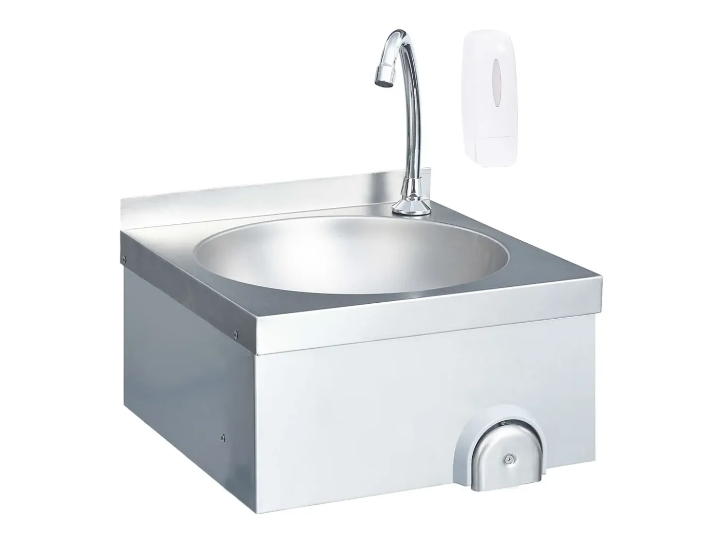 Fregadero lavamanos con grifo y dispensador de jabón acero inox ES439437