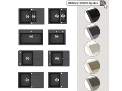 Fregadero negro 78x50x20 kapstadt
