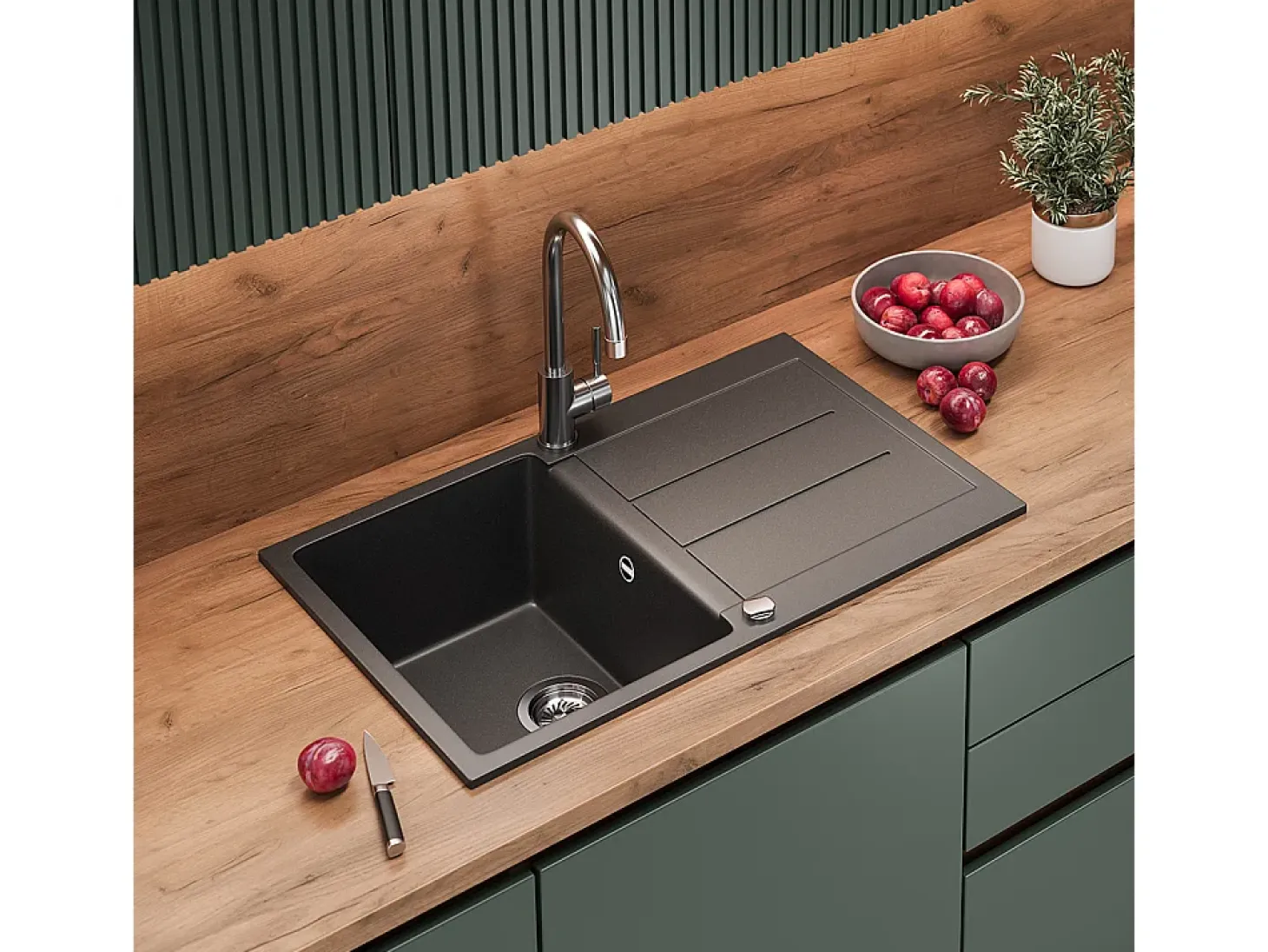 Fregadero negro 78x50x20 kapstadt