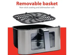 Freidora de aire Alpina 1800W 8L control táctil inox