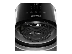 Freidora de Aire Caliente Digital MEDION MD13030 1500W - 4,7L, 8 Programas, Temporizador 60 min, Temperatura hasta 200°C - Blanco