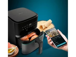 Freidora de aire Cecotec Cecofry Full InoxBlack 5500 Connected Pack 1700W 5,5L conexión WiFi inox/negro