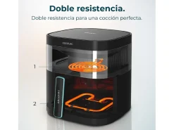 Freidora de aire Cecotec Cecofry DuoHeat 6000 2200W 6L 3 en 1 negro