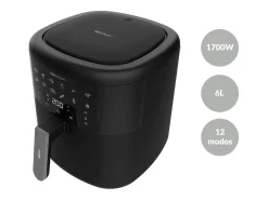 Freidora de aire Cecotec Cecofry Bombastik 6000 1700W 6L 12 modos de cocinado negro