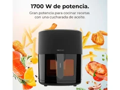 Freidora de aire Cecotec Cecofry Fantastik Window 6500 1700W 6,5L con ventana negro