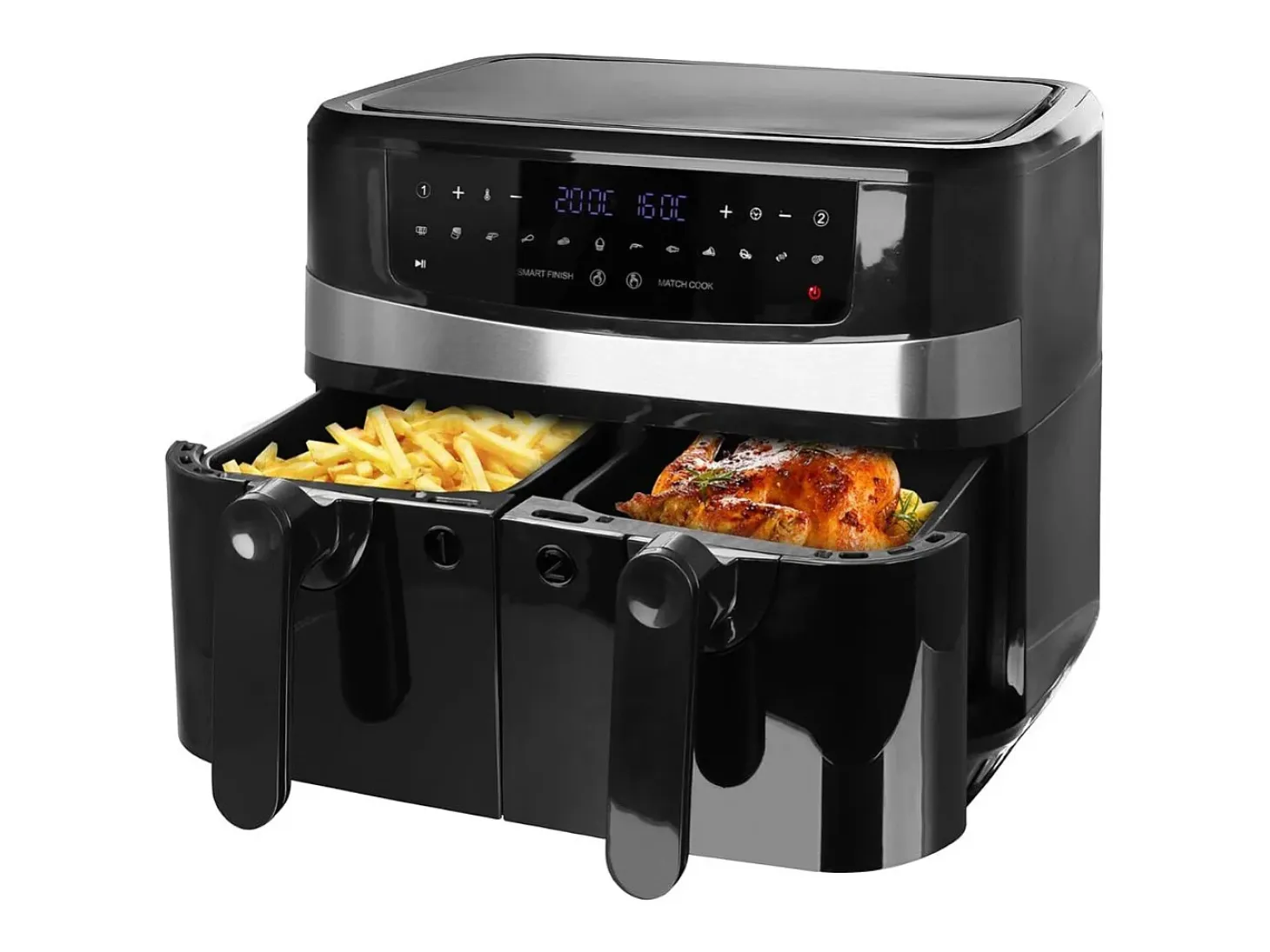 Freidora de aire Emerio AF-126672 2400W 9L 2 bandejas negro
