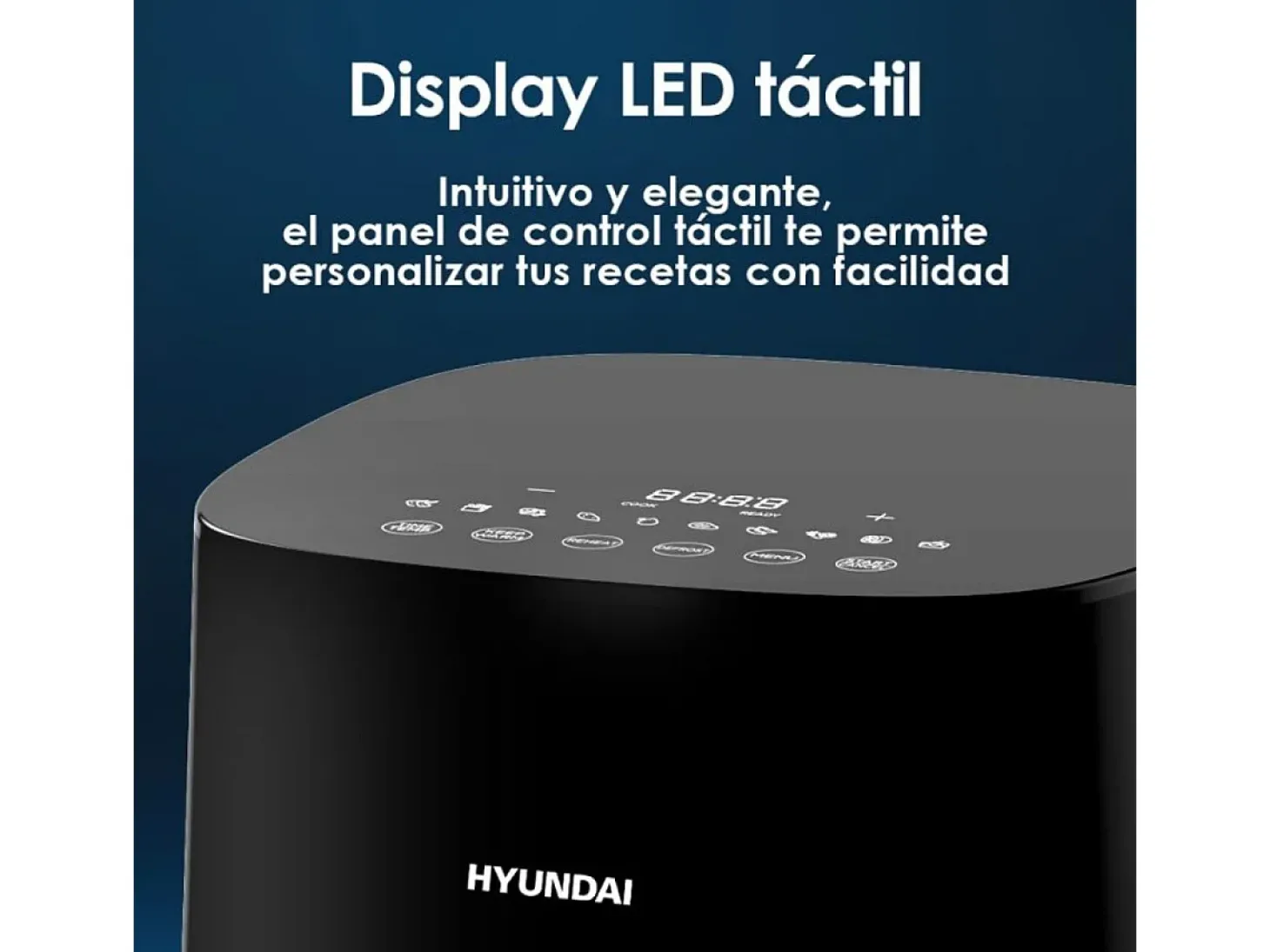 Freidora de aire Hyundai HAF7000D 1800W 7L 10 programas negro