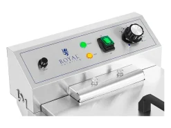 Freidora eléctrica de 13 litros 5000 vatios grifo de vaciado zona fría sobre mueble profesional de acero inoxidable 14_0003985