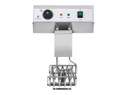 Freidora eléctrica profesional doble restaurante 2 x 3 200 watios 2 x 16 litros en total 2 x 12 litros termostato aceite 2 grifos acero inoxidable 14_0003982