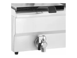 Freidora eléctrica profesional doble restaurante 2 x 3 200 watios 2 x 16 litros en total 2 x 12 litros termostato aceite 2 grifos acero inoxidable 14_0003982