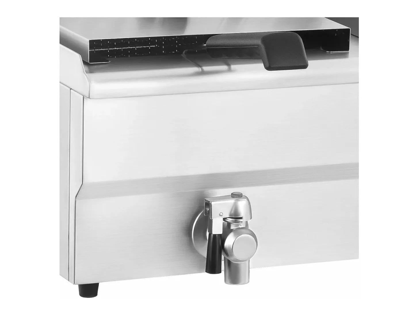 Freidora eléctrica profesional para restaurante de 10 litros con grifo de vaciado 14_0001780