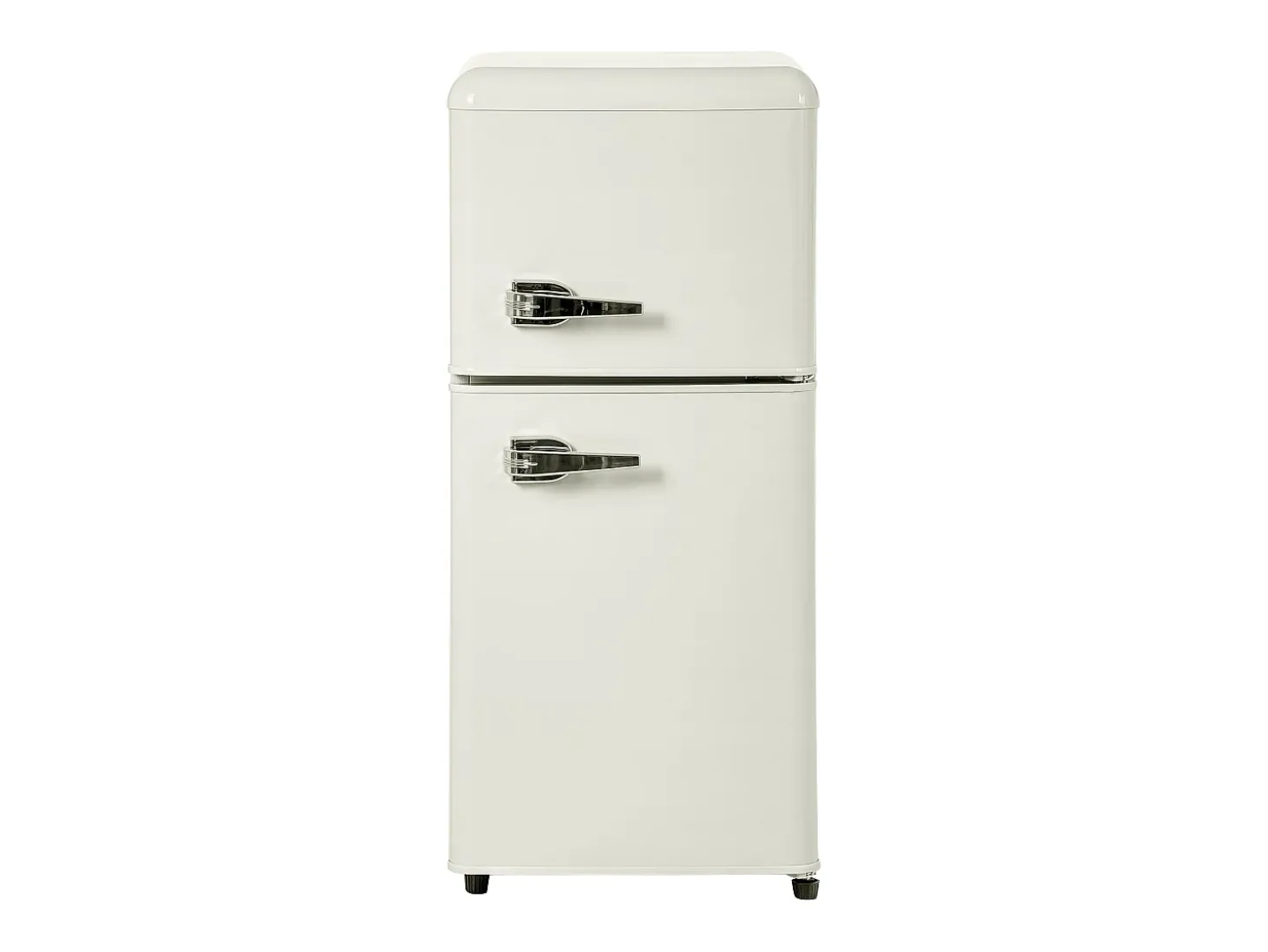 Frigorífico de 60L con 2 puertas e iluminación LED - Consumo energético 102 kWh/año - Blanco crema