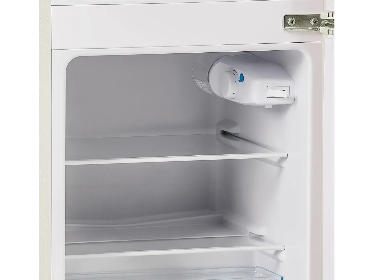 Frigorífico de 60L con 2 puertas e iluminación LED - Consumo energético 102 kWh/año - Blanco crema