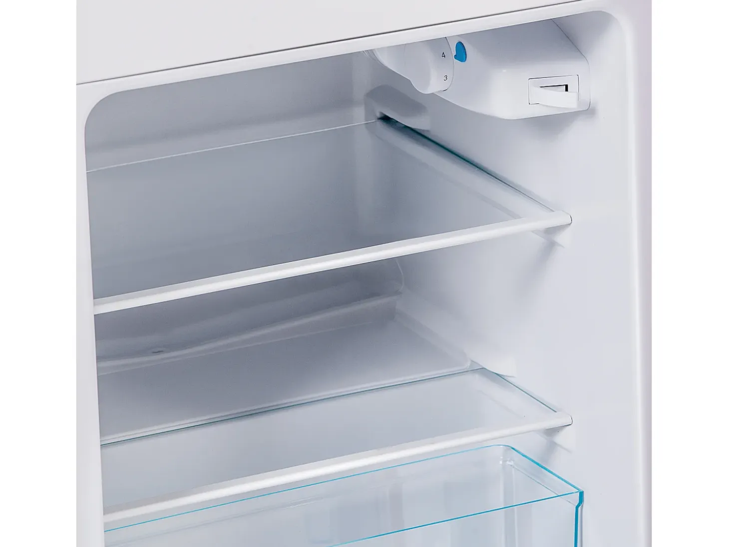 Frigorífico de 60L con 2 puertas e iluminación LED - Consumo energético 102 kWh/año - Rojo