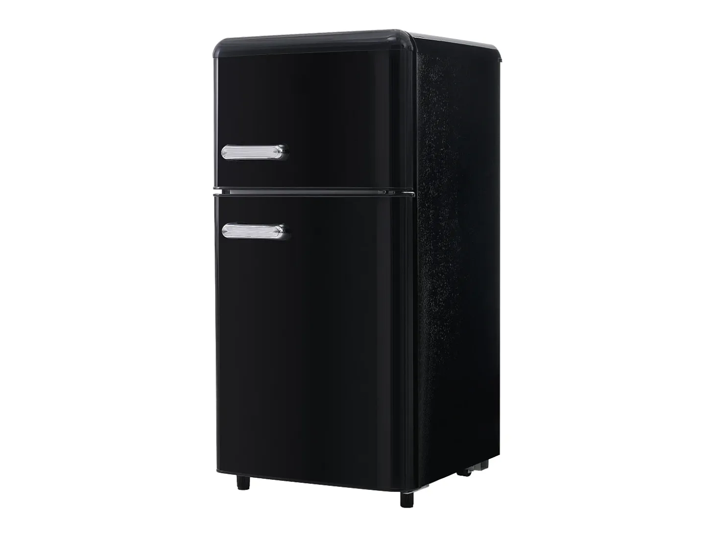 Frigorífico estilo retro de 72L con iluminación LED - Congelador de 21L - Negro